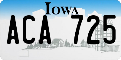 IA license plate ACA725