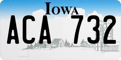 IA license plate ACA732