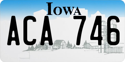 IA license plate ACA746