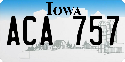IA license plate ACA757