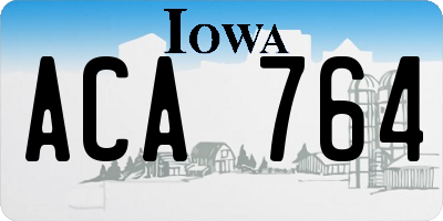 IA license plate ACA764