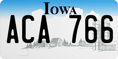 IA license plate ACA766