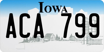 IA license plate ACA799