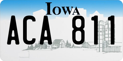 IA license plate ACA811