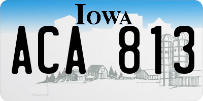 IA license plate ACA813