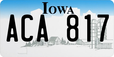IA license plate ACA817