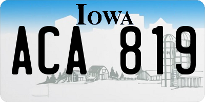 IA license plate ACA819