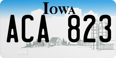 IA license plate ACA823