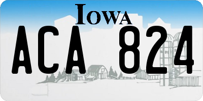 IA license plate ACA824