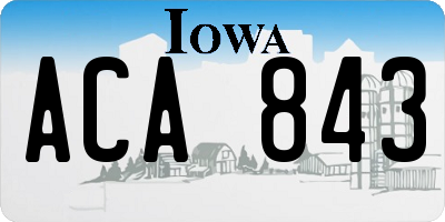 IA license plate ACA843