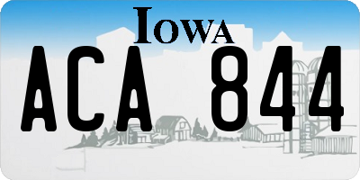 IA license plate ACA844