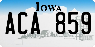 IA license plate ACA859