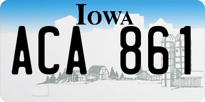 IA license plate ACA861