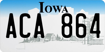 IA license plate ACA864