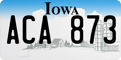 IA license plate ACA873