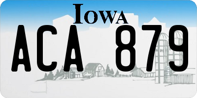 IA license plate ACA879