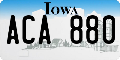 IA license plate ACA880