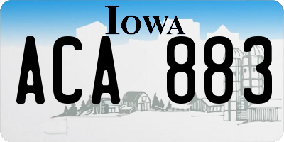 IA license plate ACA883
