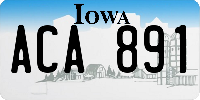 IA license plate ACA891
