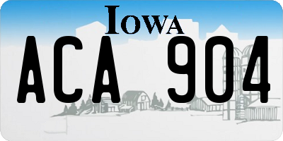 IA license plate ACA904