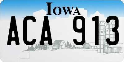 IA license plate ACA913