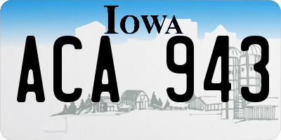 IA license plate ACA943