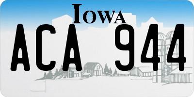 IA license plate ACA944