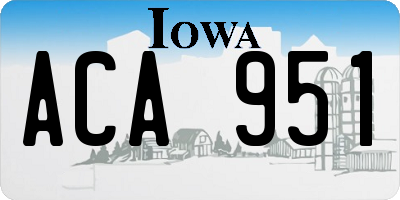 IA license plate ACA951