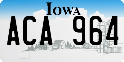 IA license plate ACA964