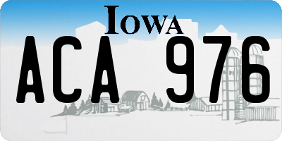 IA license plate ACA976