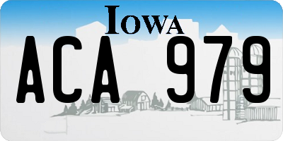 IA license plate ACA979