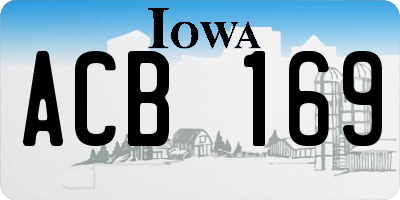 IA license plate ACB169