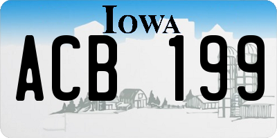 IA license plate ACB199