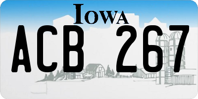 IA license plate ACB267