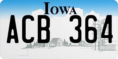 IA license plate ACB364