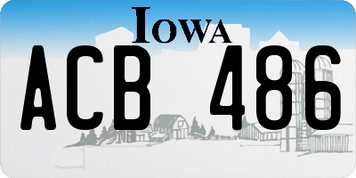 IA license plate ACB486
