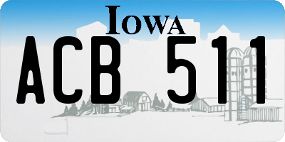 IA license plate ACB511