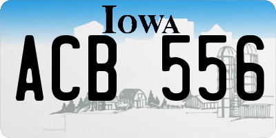 IA license plate ACB556