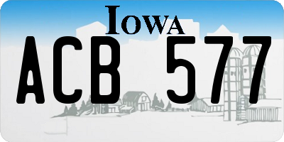 IA license plate ACB577
