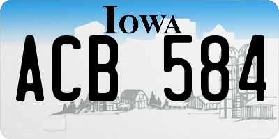IA license plate ACB584