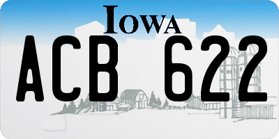 IA license plate ACB622