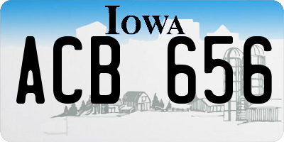IA license plate ACB656