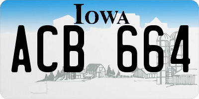 IA license plate ACB664