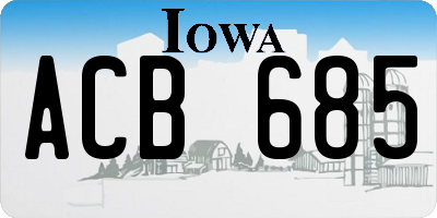 IA license plate ACB685