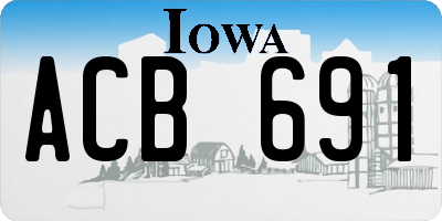 IA license plate ACB691