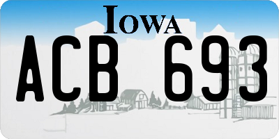IA license plate ACB693