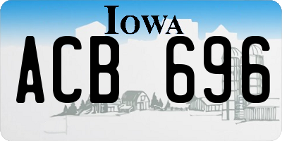 IA license plate ACB696