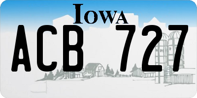 IA license plate ACB727