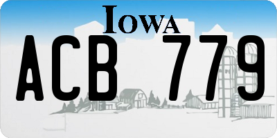IA license plate ACB779