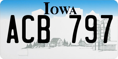 IA license plate ACB797